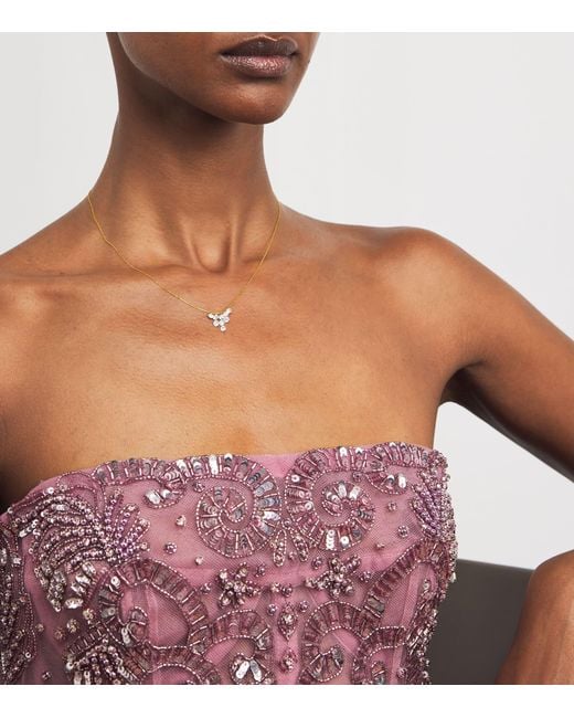 PERSÉE Metallic And Diamond Céleste Triangle Necklace