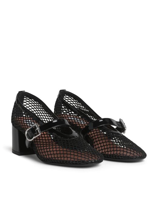 Alaïa Black Mesh Babies Pumps 55