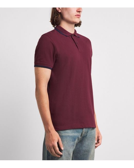 Barbour Red Cotton Lunan Polo Shirt for men