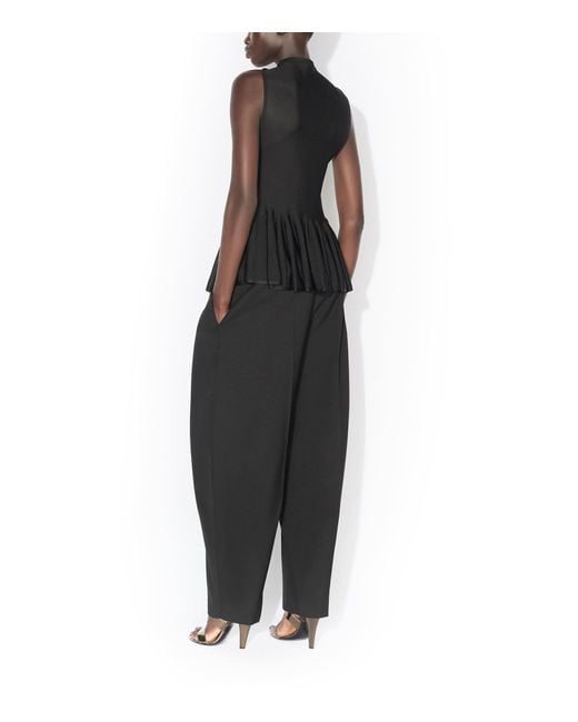 Alaïa Black Stretch-Wool Balloon Trousers