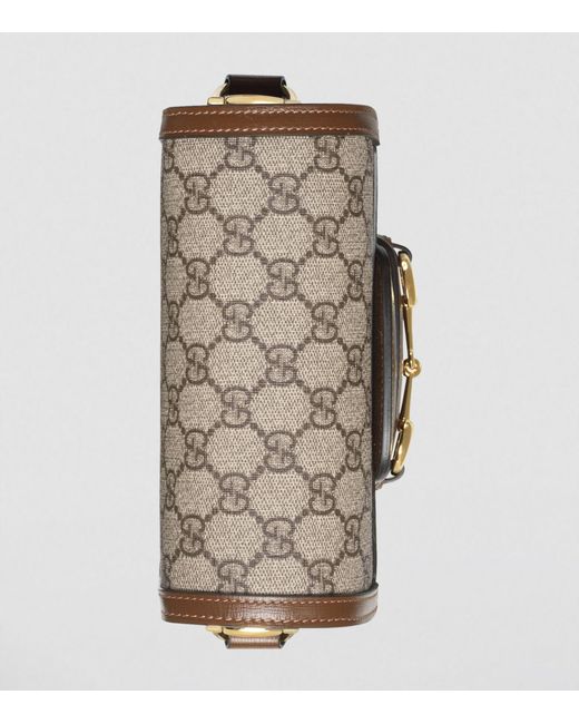 Gucci Brown Mini 1955 Horsebit Shoulder Bag
