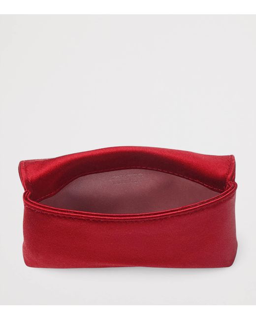 Jimmy Choo Red Soft Bow Card Holder