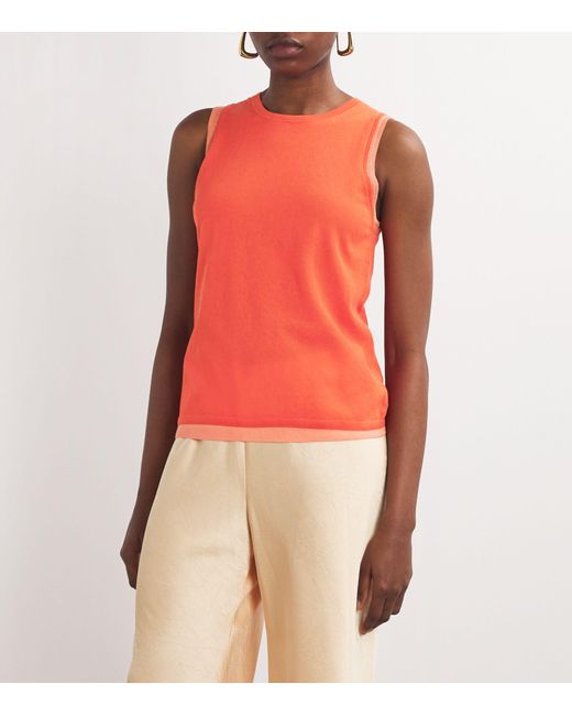 Vince Pink Double-layer Tank Top