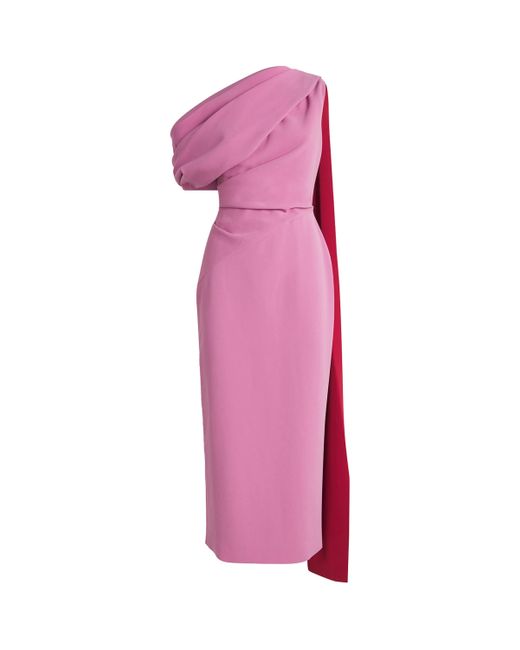 Roksanda Pink Maite Cape Midi Dress