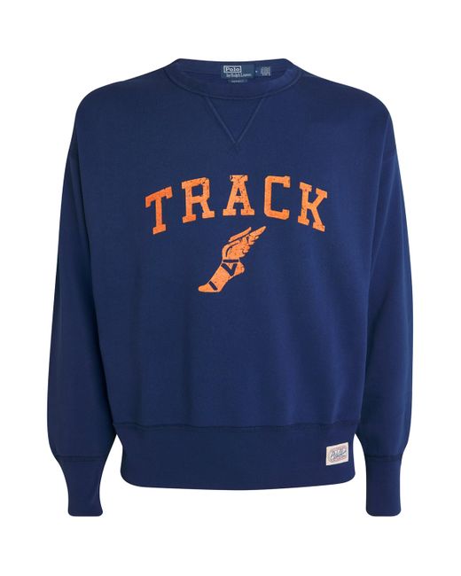 Polo Ralph Lauren Blue Cotton Track Sweatshirt for men