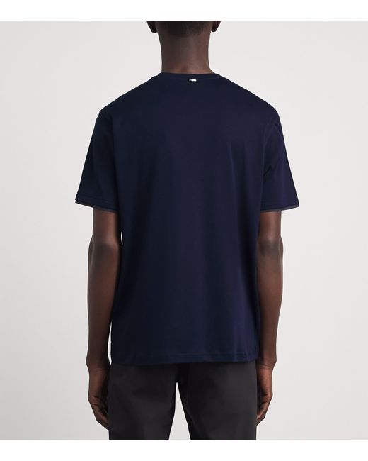Herno Blue Cotton Layered T-Shirt for men