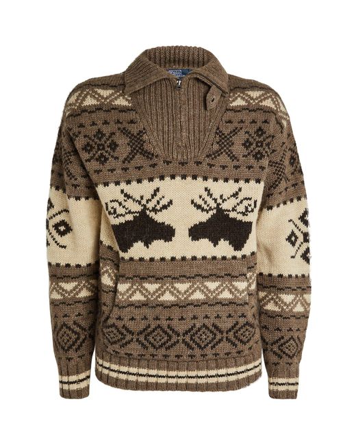 Polo Ralph Lauren Brown Wool-blend Moose Sweater for men