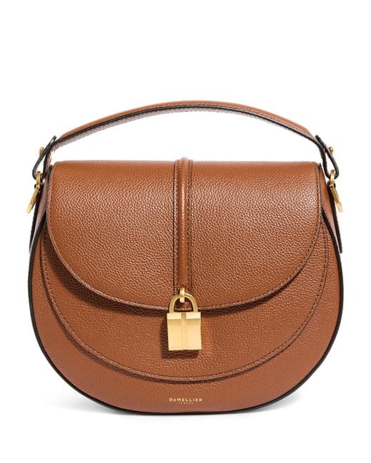DeMellier London Brown Small Leather Siena Saddle Bag