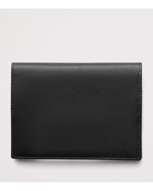 Prada Black Saffiano Leather Passport Holder