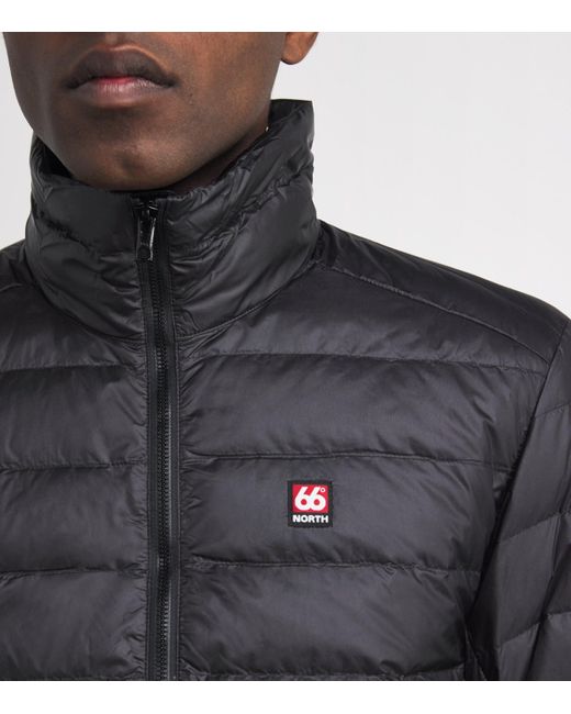 66 North Gray Keilir Quilted Down Gilet for men