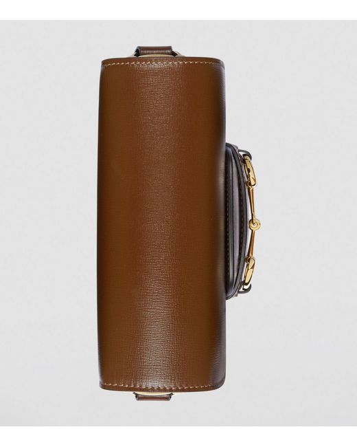 Gucci Brown Mini Leather Horsebit 1955 Shoulder Bag