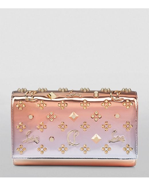 Christian Louboutin Paloma Studded Clutch Bag in Pink | Lyst