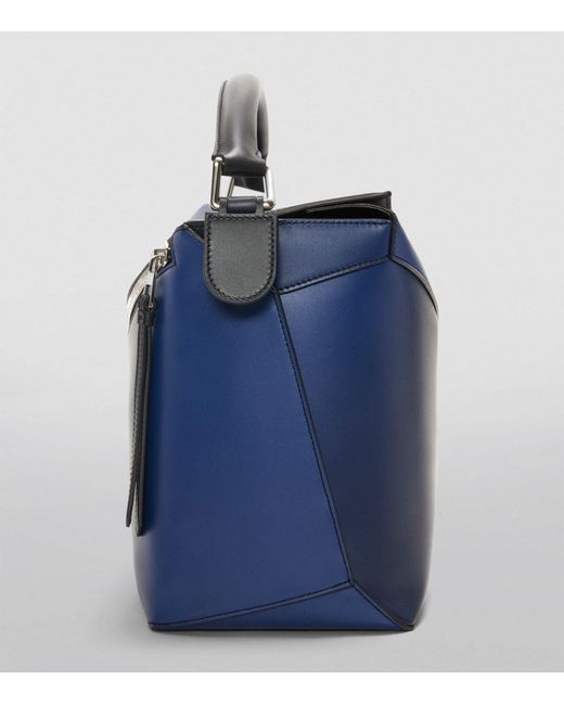 Loewe Blue Large Puzzle Edge Top-handle Bag