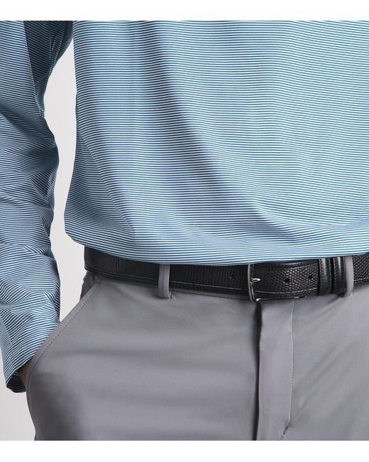 Kjus Blue Stripe Soren Long-Sleeve Polo Shirt for men