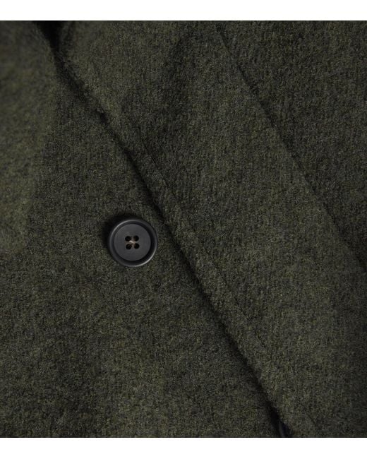 IM MEN Green Fuller Wool Jacket for men