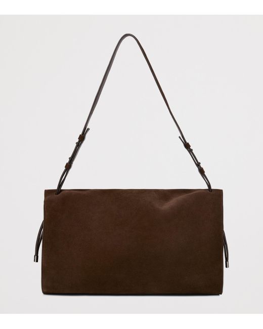Christian Louboutin Brown Baggy Large Suede Shoulder Bag