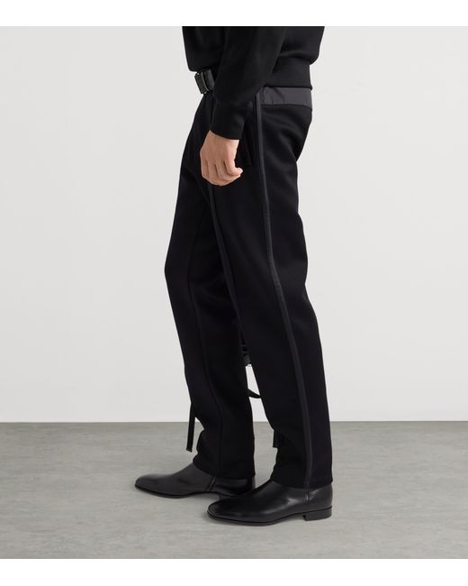 Prada Black Cotton And Re-Nylon Straight Trousers for men