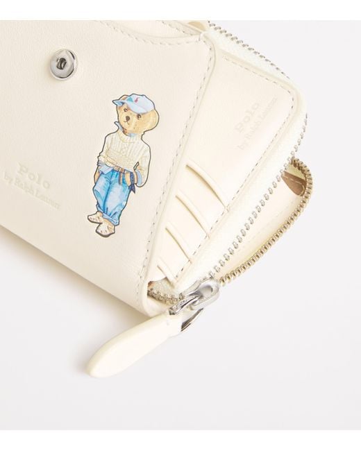 Polo Ralph Lauren Natural Leather Polo Bear Compact Wallet