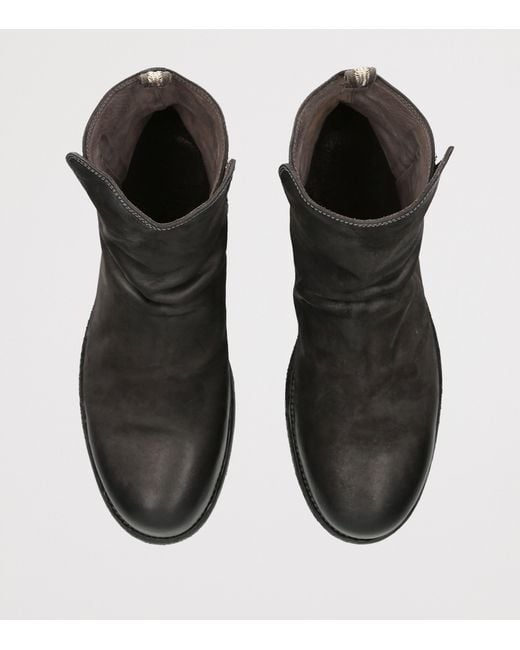 Officine Creative Black Suede Bulla Ankle Boots for men