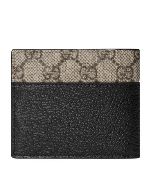Gucci Black Leather And Canvas Interlocking G Wallet for men