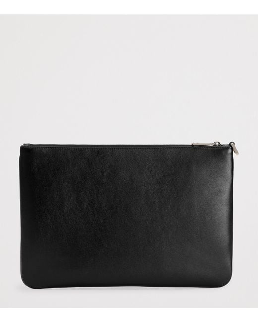 Dolce & Gabbana Black Calfskin Pouch for men