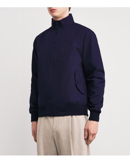 Fred Perry Blue Harrington Jacket for men