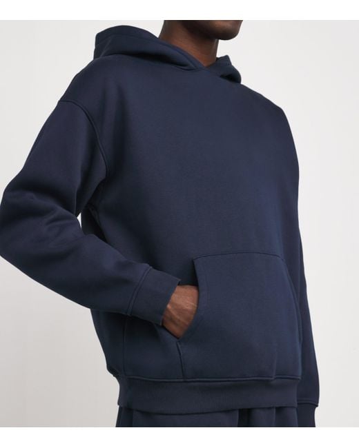 Skims Blue Fleece Lounge Relaxed Hoodie for men
