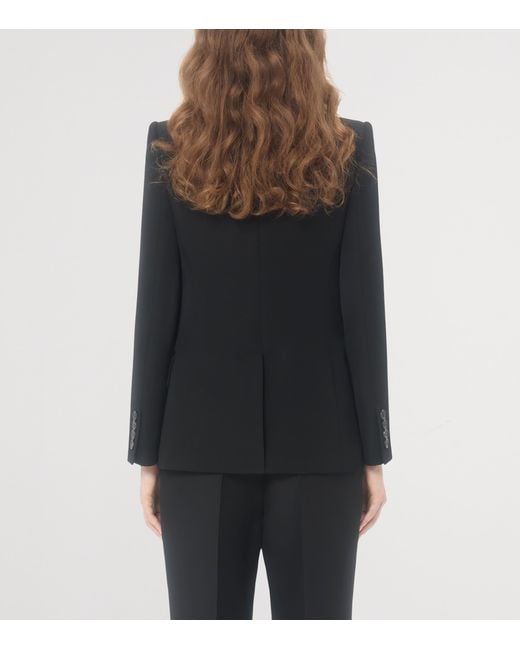 Valentino Black Virgin Wool-Silk Blazer