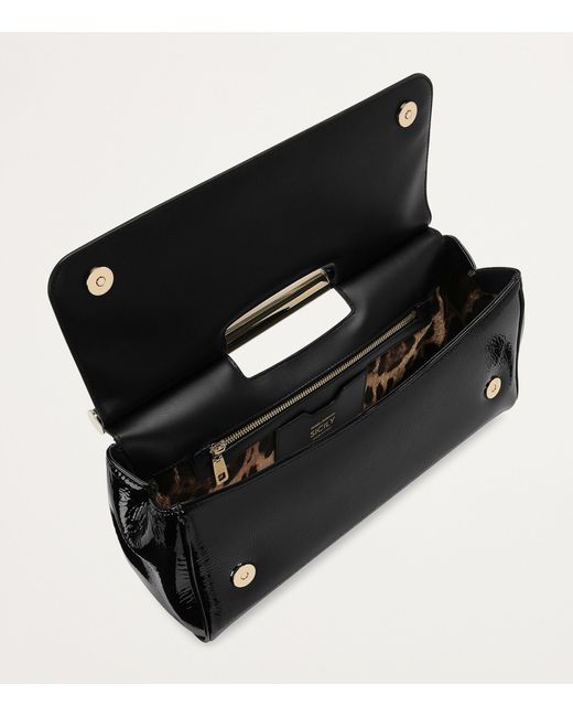 Dolce & Gabbana Black Leather Sicily Clutch Bag