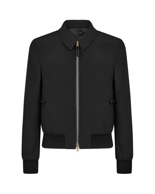 Tom Ford Black Silk Reversible Bomber Jacket for men