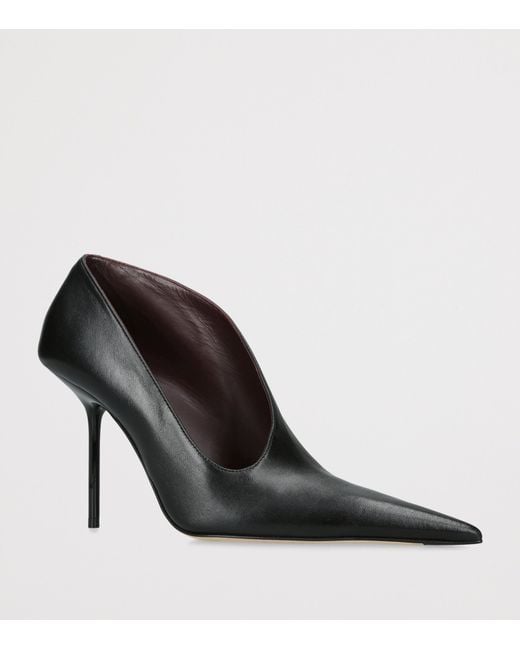 Victoria Beckham Black Leather Sloane Pumps 100