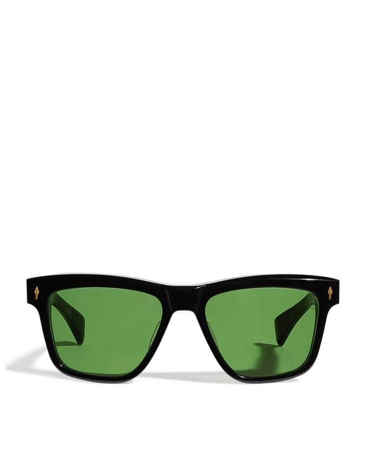 Jacques Marie Mage Black Acetate Lankaster Sunglasses for men