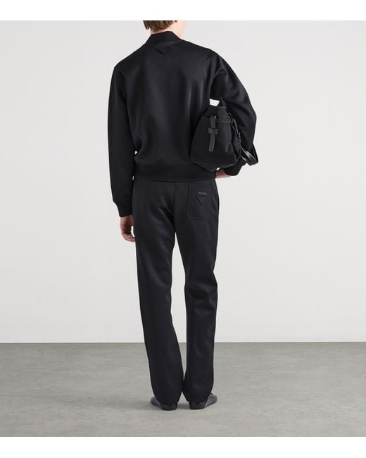 Prada Black Technical Jersey Sweatpants for men