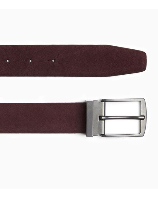 Giorgio Armani Purple Suede Reversible Belt Strap for men