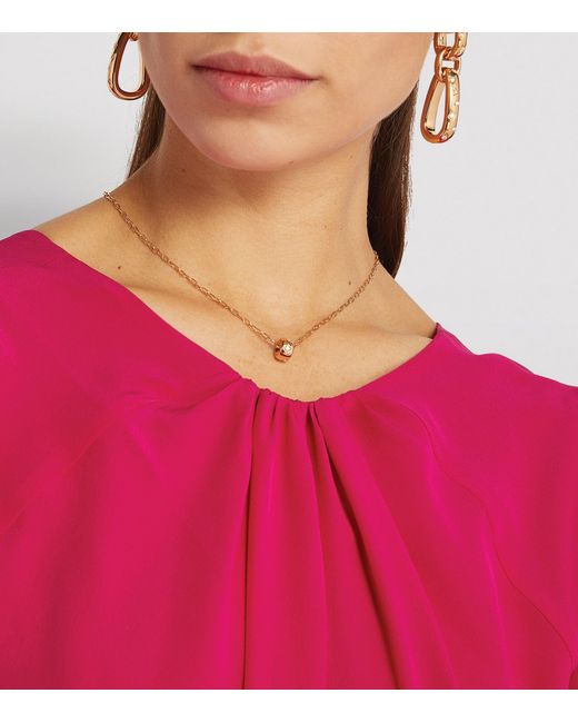 Pomellato Metallic And Diamond Iconica Pendant Necklace