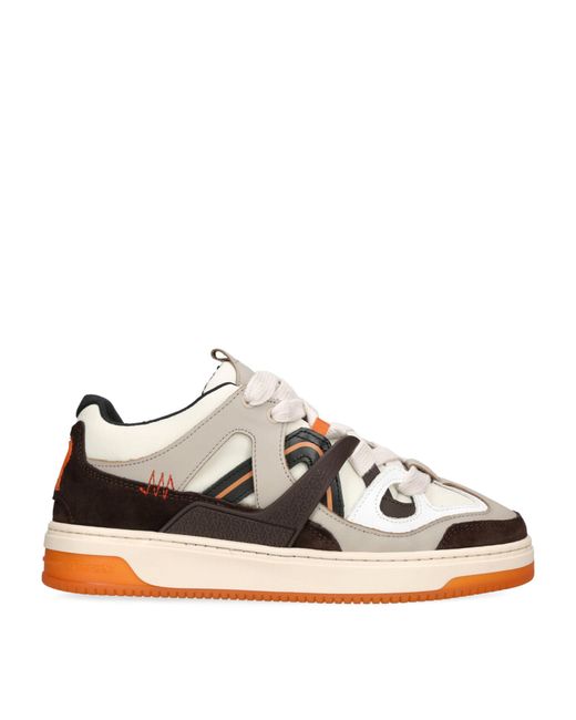 Represent Brown Leather Bully Low-top Sneakers for men