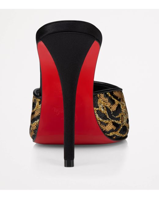 Christian Louboutin Multicolor Miss Z Embellished Mules 100