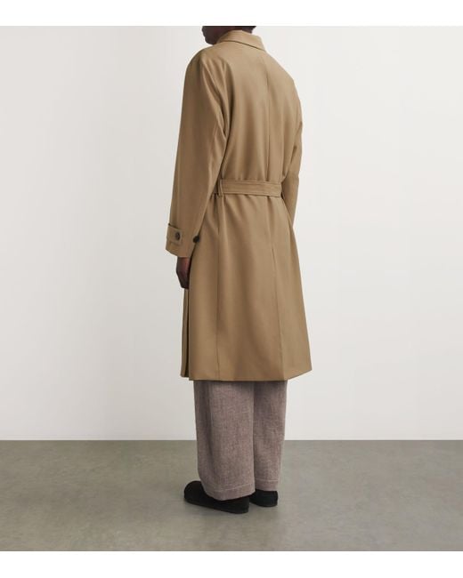 Rohe Natural Virgin Wool Relaxed Overcoat for men