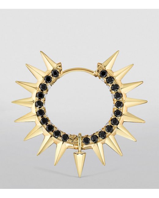 Maria Tash Metallic And Diamond Pavé Metal Mohawk Hoop Earring