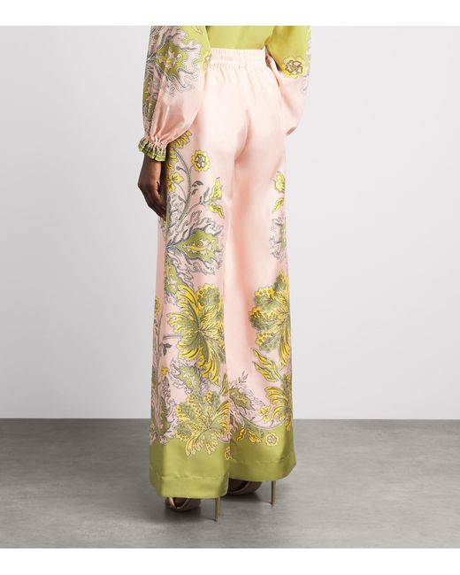 LaDoubleJ Pink Silk Palazzo Trousers