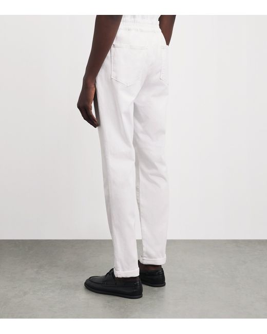 PAIGE White Drawstring Fraser Chinos for men