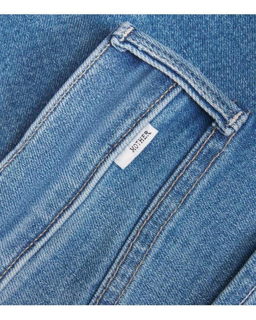 Mother Blue The Rambler Zip Ankle Jeans