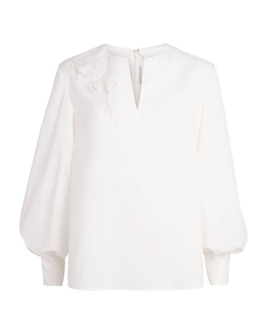 Huishan Zhang White Poplin Matis Top