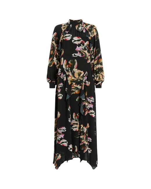 AllSaints Black Floral Jessica Maxi Dress