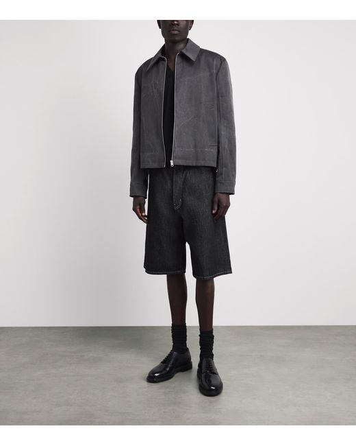 Rag & Bone Black Silk-Cotton Conrad Polo Shirt for men