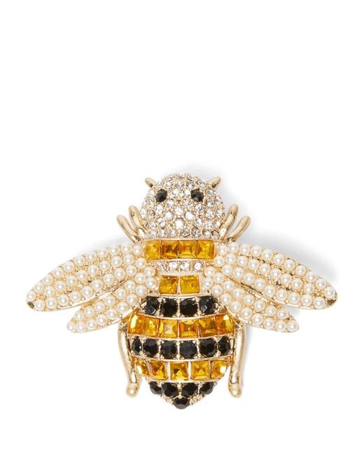 Weekend by Maxmara Metallic Embellished Bee Brooch