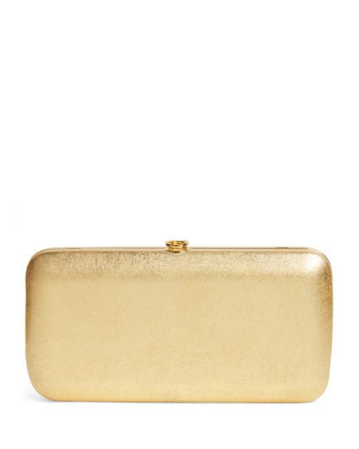 Jeffrey Levinson Natural Leaf-Coated Finely Clutch Bag