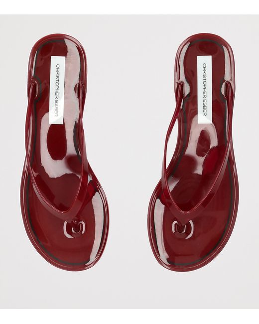 Christopher Esber Red Jo Flip Flops