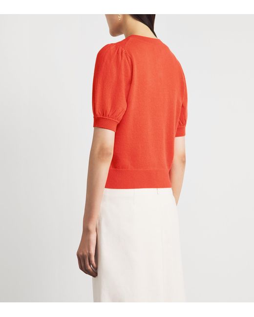 ME+EM Red Cashmere Cardigan