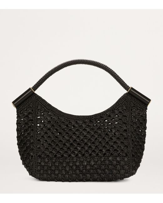 Dolce & Gabbana Black Woven Sicilly To-Handle Bag